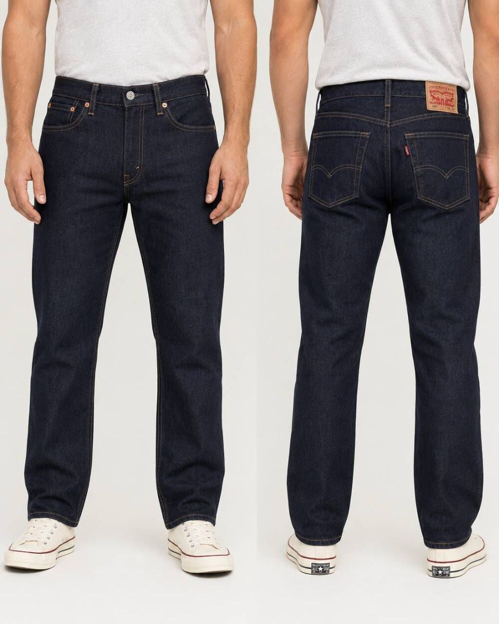 Levi's 505 Regular Fit Men's Jeans 34x29 Dark Wash 100% Cotton NWT